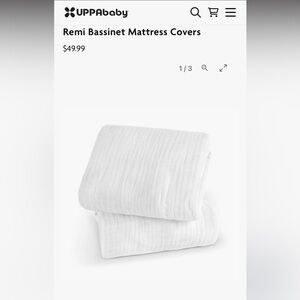 Uppababy Remi sheets White Bassinet Mattress Covers